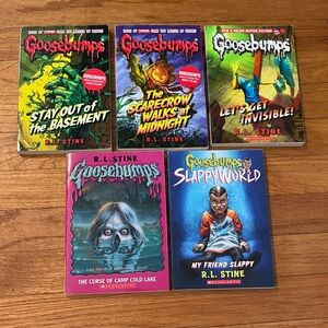 Goosebumps books lot slappyworld stay out of the basement let’s get invisible